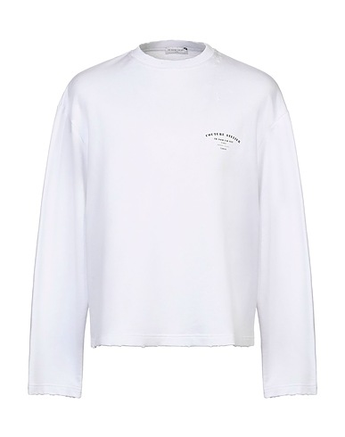 IH NOM UH NIT Felpa Bianco 100% Cotone, Poliestere
