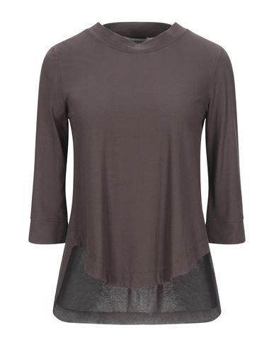 Alpha Studio T-shirts In Dark Brown