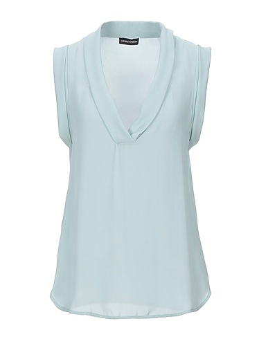 EMPORIO ARMANI Silk top Light green 100% Silk