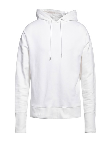 A_PLAN_APPLICATION Hooded track jacket  White 100% Cotton, Elastane