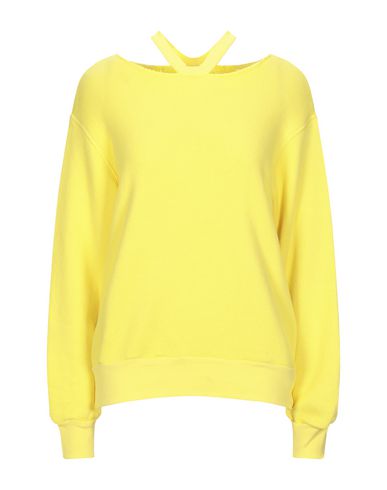 Ben Taverniti Unravel Project Woman Sweatshirt Yellow Size S Cotton, Cashmere, Elastane