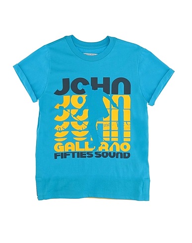JOHN GALLIANO T-shirt Τυρκουάζ 100% Βαμβάκι