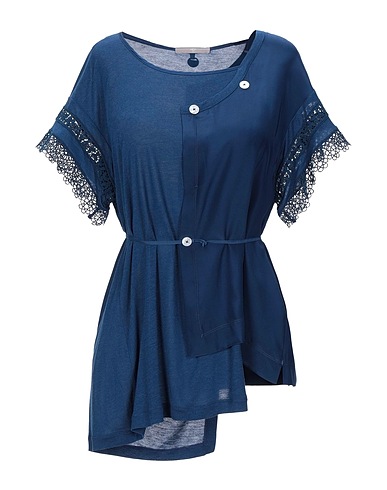 HIGH T-shirt Midnight blue 90% Viscose, 10% Silk