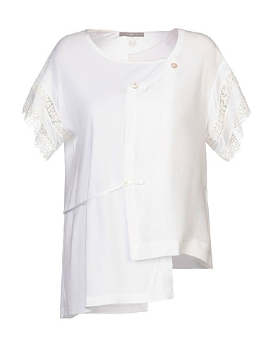 HIGH T-shirt White 90% Viscose, 10% Silk