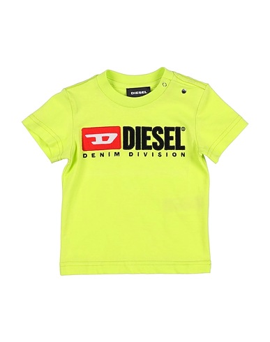 DIESEL T-shirt Verde lime 100% Cotone