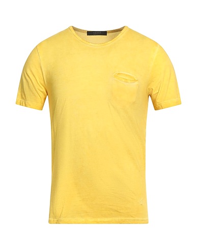 VNECK Basic t-shirt GIALLO 100% Cotone