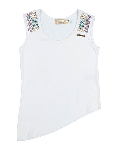 MET JEANS Canotta Bianco 94% Viscosa, 6% Elastan