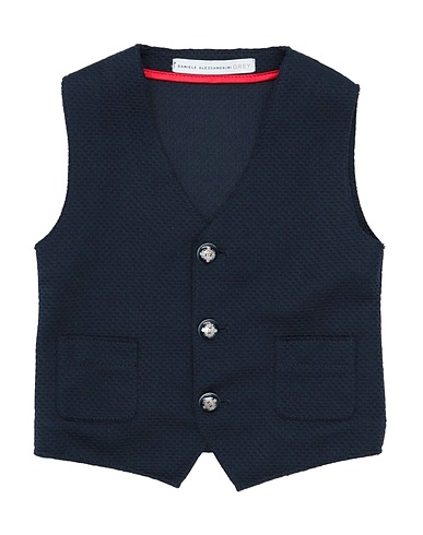 GREY DANIELE ALESSANDRINI Waistcoat Midnight blue 95% Polyester, 5% Elastane