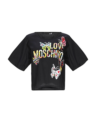 LOVE MOSCHINO T-shirt Black 97% Cotton, 3% Elastane