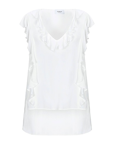 DONDUP Top White 75% Acetate, 25% Silk