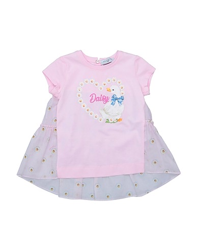 MONNALISA T-shirt Pink 95% Cotton, 5% Elastane
