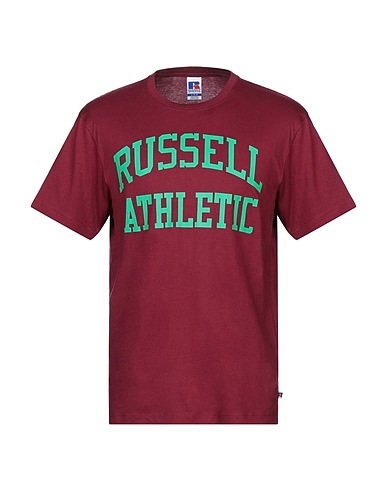 RUSSELL ATHLETIC T-shirt Bordeaux 100% Cotone