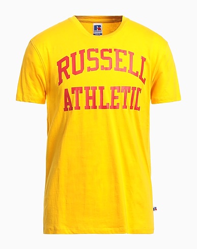 RUSSELL ATHLETIC T-shirt Yellow 100% Cotton