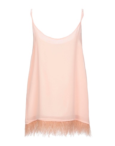 ANNA RACHELE Top Salmon pink 100% Polyester, Feathers