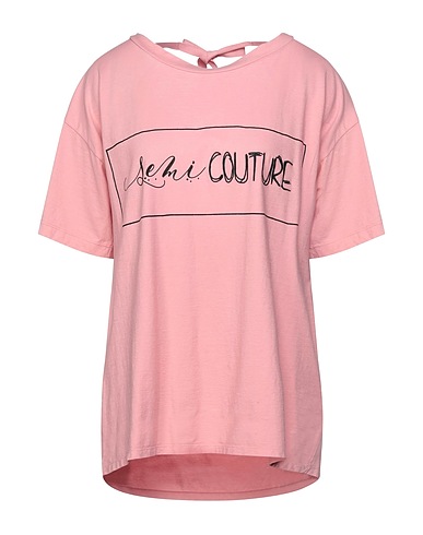 SEMICOUTURE T-shirt Rosa 100% Cotone