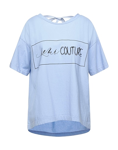 SEMICOUTURE T-Shirt Himmelblau 100% Baumwolle