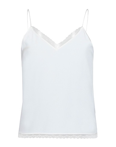 8 by YOOX キャミソール ホワイト シルク 100%