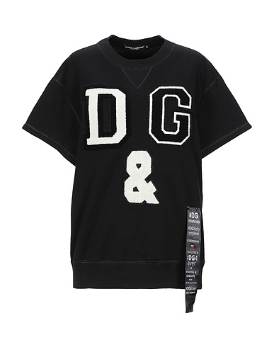 DOLCE&GABBANA Sweatshirt Black 100% Cotton, Wool, Acrylic, Polyester