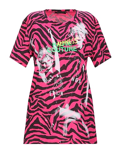 HAPPINESS T-shirt Fuchsia 100% Cotton