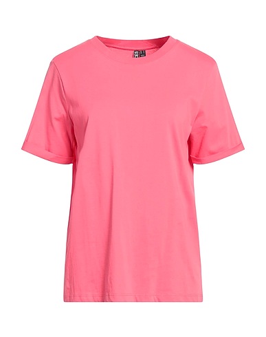 PIECES Basic T-shirt Fuchsia 100% Cotton