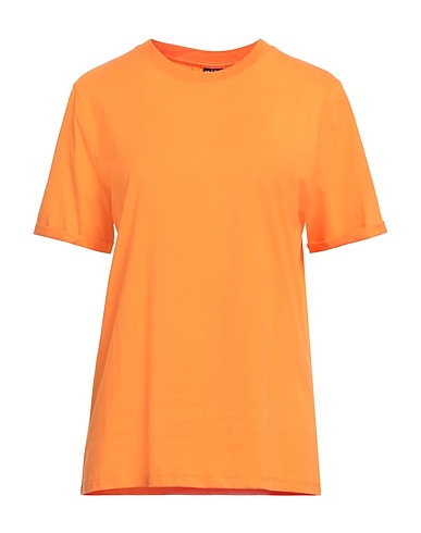 PIECES Basic T-shirt Orange 100% Cotton