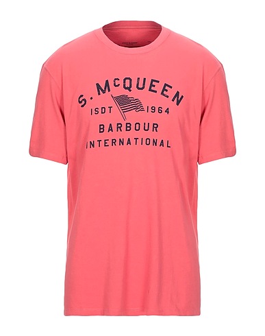 BARBOUR T-shirt THE STEVE MCQUEEN COLLECTION Coral 100% Cotton