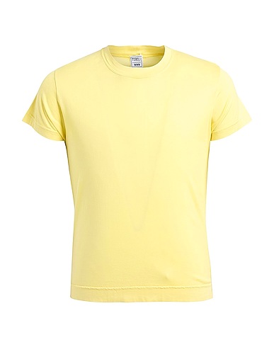 FEDELI Basic T-Shirt Yellow 100% Cotton