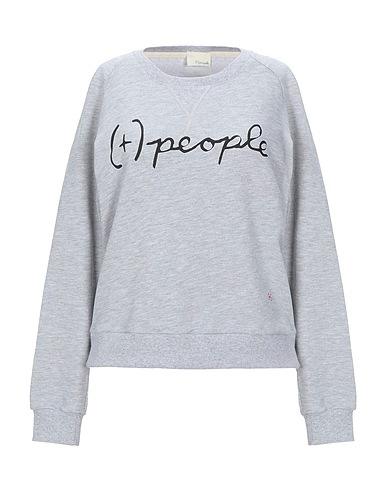 (+) PEOPLE Sweatshirt Hellgrau 100% Baumwolle