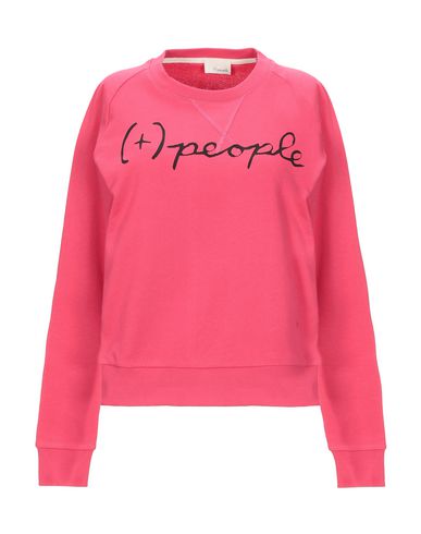 People (+)  Woman Sweatshirt Fuchsia Size S Cotton In Pink