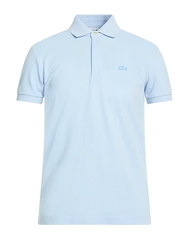 LACOSTE Polo shirt Sky blue 94% Cotton, 6% Elastane