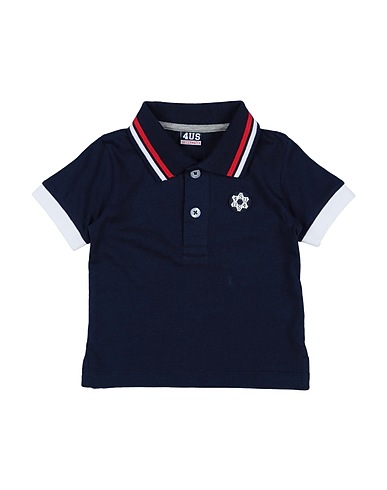PACIOTTI 4US Polo shirt Midnight blue 100% Cotton
