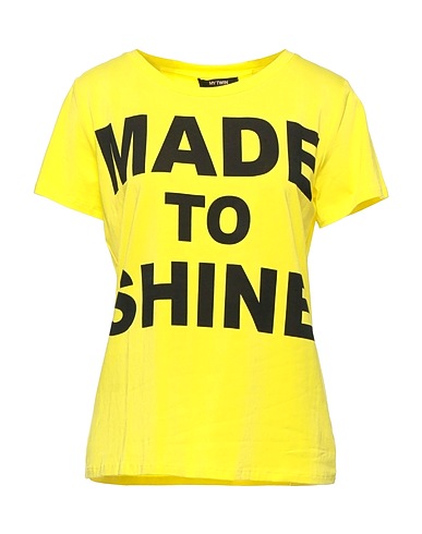 MY TWIN TWINSET T-shirt Yellow 95% Cotton, 5% Elastane