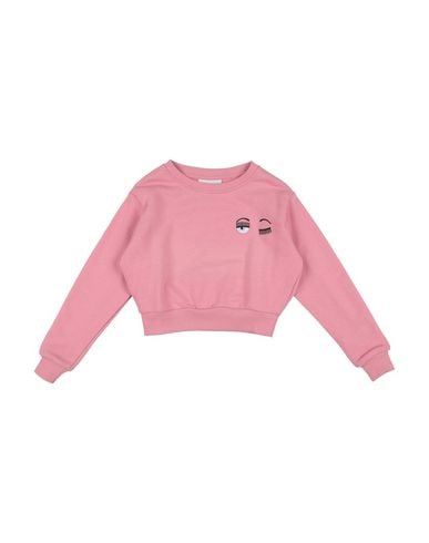 Chiara Ferragni Babies' Flirting Eyes Cotton Sweatshirt In Pink