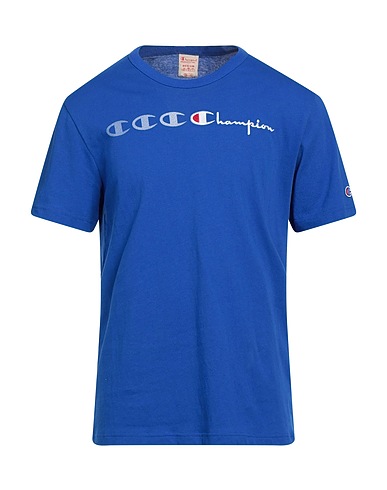 CHAMPION T-shirt Blue 100% Cotton