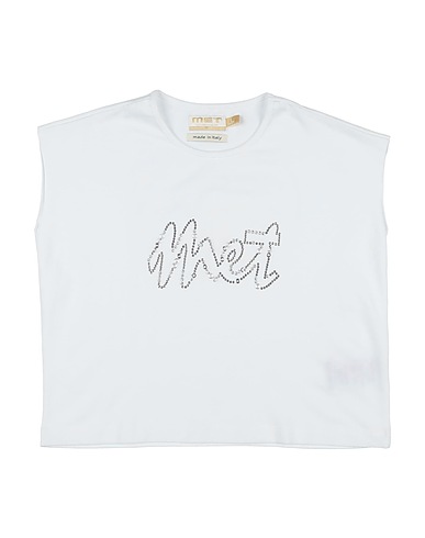 MET JEANS T-shirt Bianco 90% Cotone, 10% Elastan