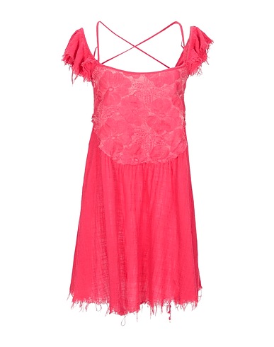 MET JEANS Short dress Coral 88% Cotton, 12% Viscose, Polyamide, Polyester