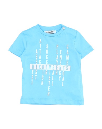 BIKKEMBERGS T-shirt Sky blue 100% Cotton