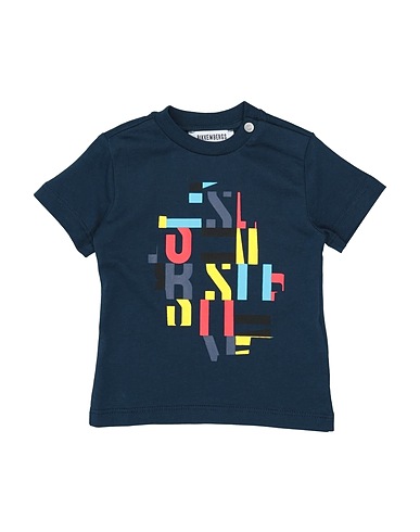 BIKKEMBERGS T-shirt Midnight blue 100% Cotton