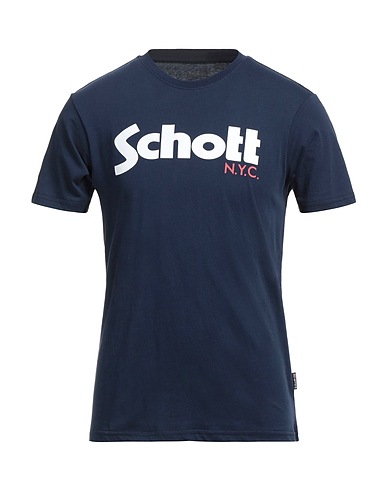 SCHOTT N.Y.C. T-shirt Midnight blue 100% Cotton