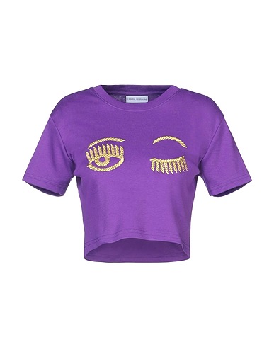 CHIARA FERRAGNI T-shirt Purple 100% Cotton