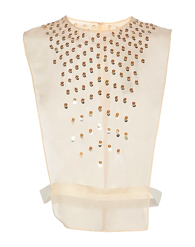 MAISON MARGIELA Silk top Beige 100% Silk, Polyester