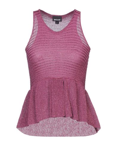 Shop Just Cavalli Woman Top Garnet Size L Viscose, Polyester In Red