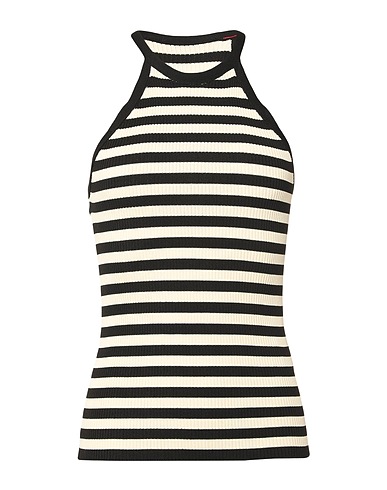 LIVIANA CONTI Tank top Black 80% Viscose, 20% Polyamide