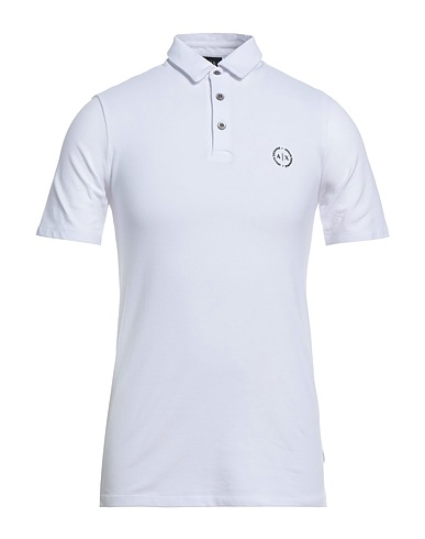 ARMANI EXCHANGE Polo shirt White 96% Cotton, 4% Elastane, Polyester