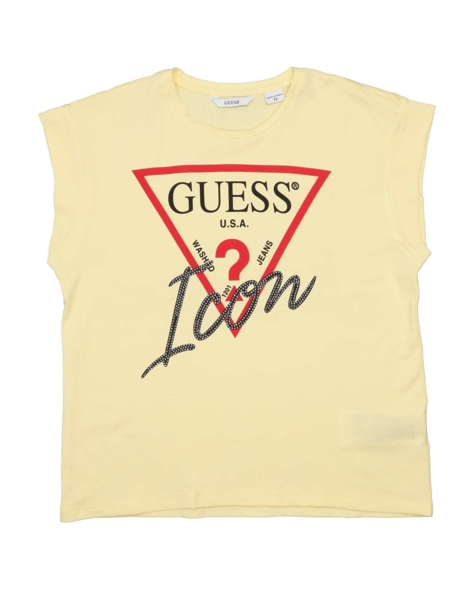 guess t shirt yellow