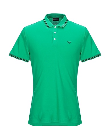 EMPORIO ARMANI ポロシャツ グリーン コットン 96% / ポリウレタン 4% / ポリエステル