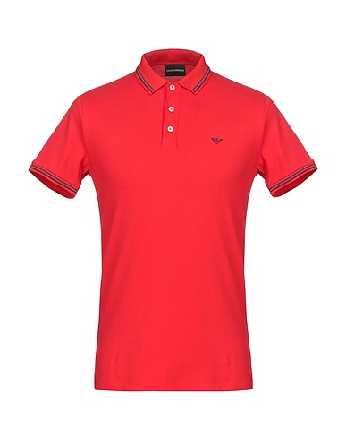 EMPORIO ARMANI ポロシャツ レッド コットン 96% / ポリウレタン 4% / ポリエステル