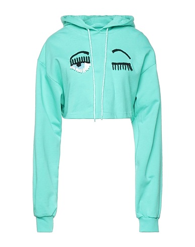 CHIARA FERRAGNI Felpa Verde chiaro 100% Cotone