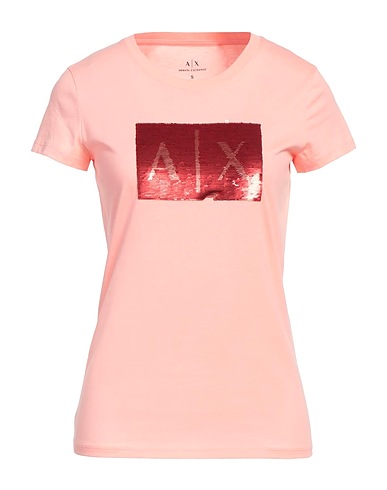 ARMANI EXCHANGE T-shirt Salmon pink 100% Cotton