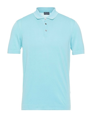 DRUMOHR Polo shirt Turquoise 100% Cotton